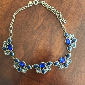 J. Crew sapphire and dark blue pendant necklace